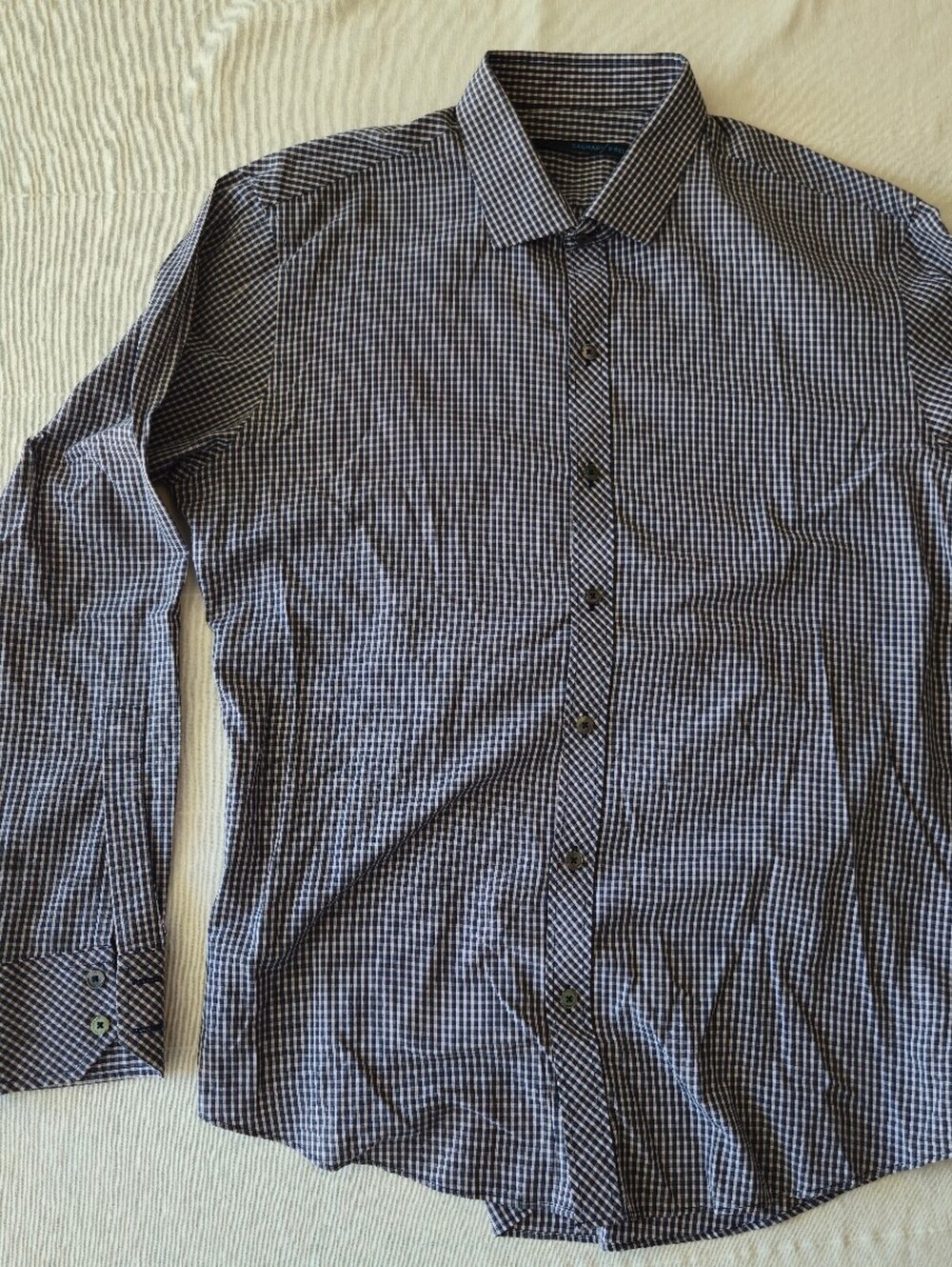 Zachary Prell Men's Checkered Dress Shirt  Mens Size Large